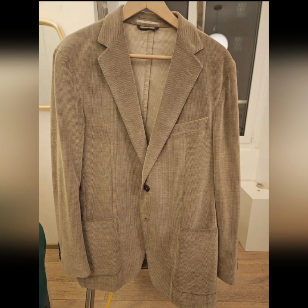 Ermenegildo Zegna  corduroy blazer size L, 52 it in cotton and cashemire